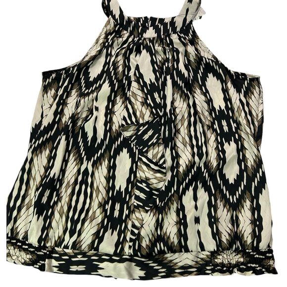 Worthington Tops - Nwt Worthington Halter Mock Neck Sleeveless Blouse Geometric Neutral XL Tank Top